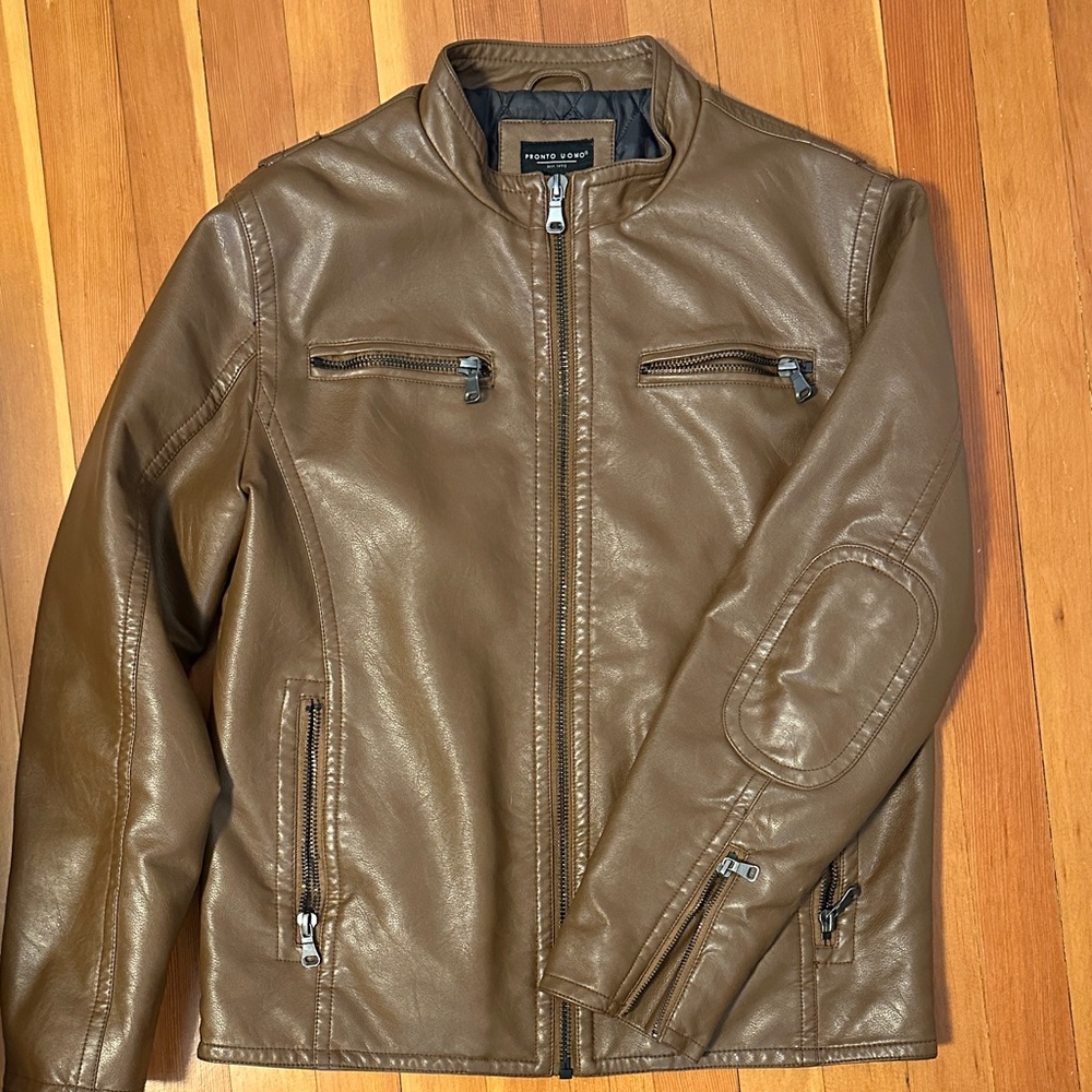 Pronto Uomo Tan Leather Jacket